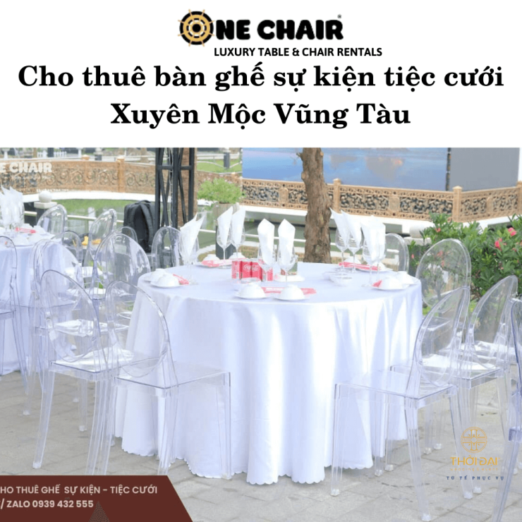 Cho thuê bàn ghế sự kiện tiệc cưới Xuyên Mộc Vũng Tàu