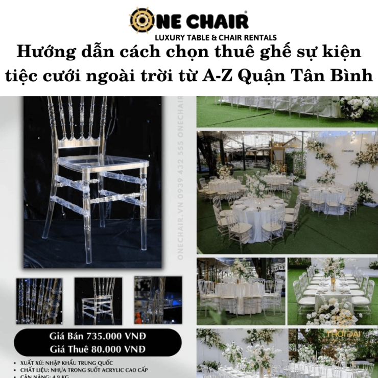 Hướng dẫn thuê ghế sự kiện tiệc cưới ngoài trời từ A-Z Quận Tân Bình