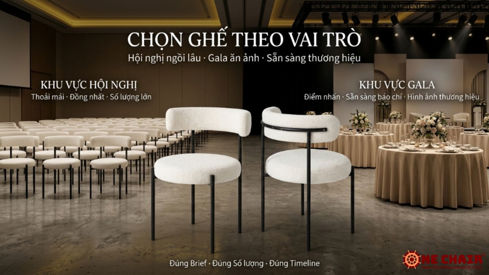 So sánh ghế hội nghị thiên tiện nghi ngồi lâu và ghế gala thiên điểm nhấn thương hiệu