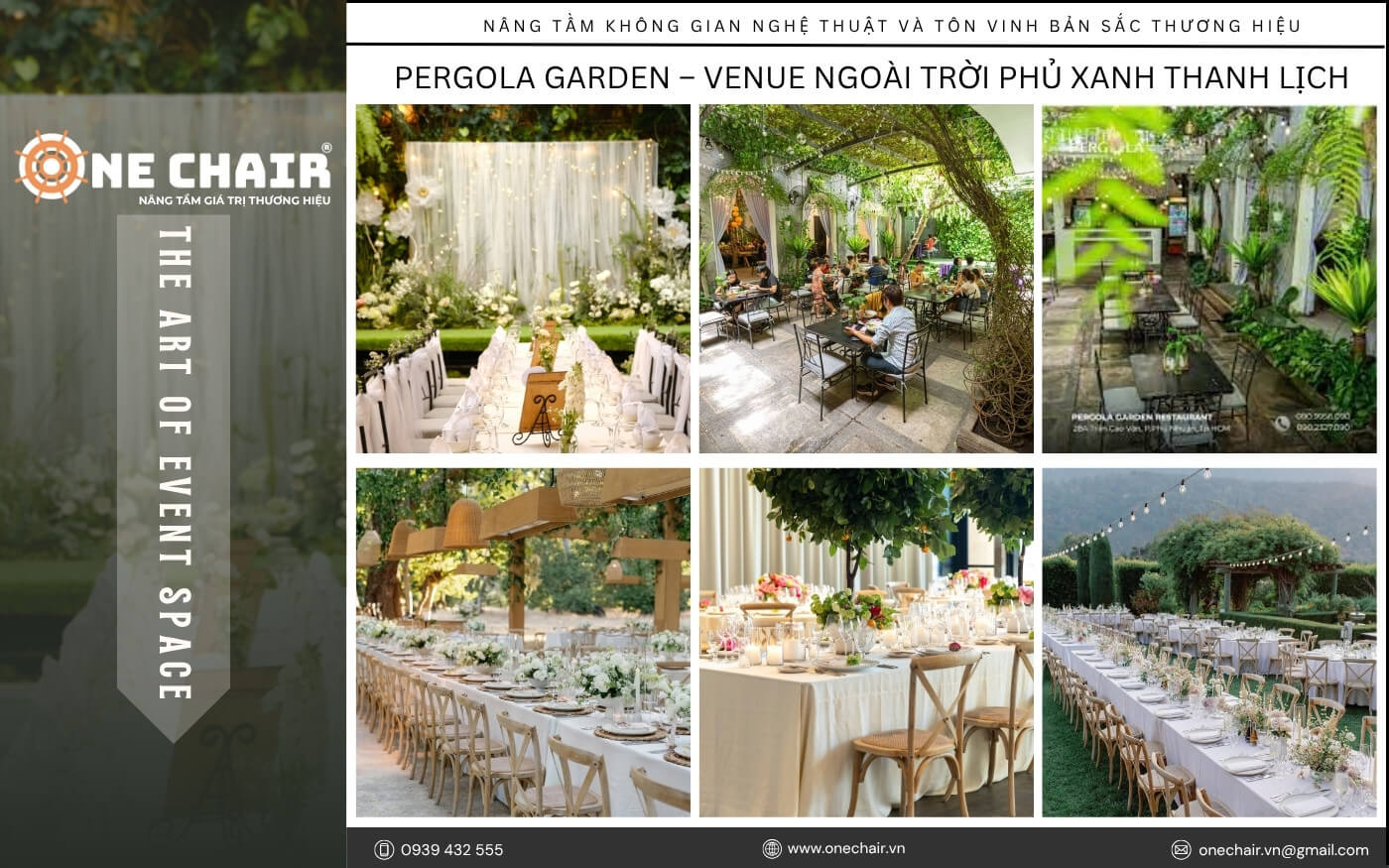 Hình 16: Pergola Garden venue ngoài trời phủ xanh thanh lịch tại TP.HCM