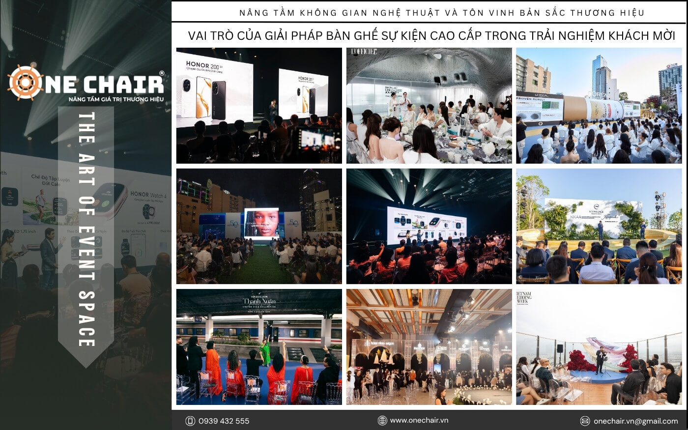 cho thuê bàn ghế sự kiện giá rẻ Hình 4: Bàn ghế sự kiện cao cấp ONE CHAIR tạo trải nghiệm sang trọng cho khách mời