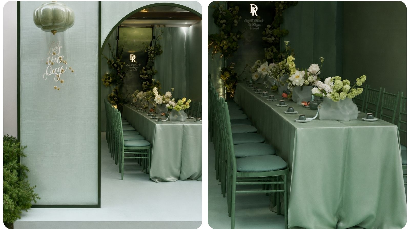 Bảng màu jewel tone emerald burgundy plum cho tiệc cưới 2026