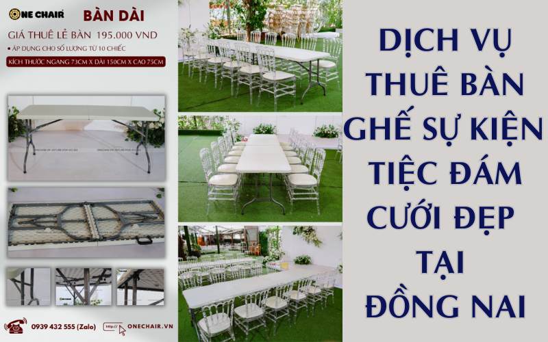 Hình 26: Báo giá cho thuê bàn ghế tiệc đám cưới Đồng Nai | Bàn Chữ Nhật