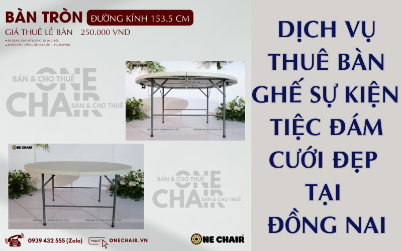 Hình 27: Báo giá cho thuê bàn ghế tiệc đám cưới Đồng Nai | Bàn Tròn