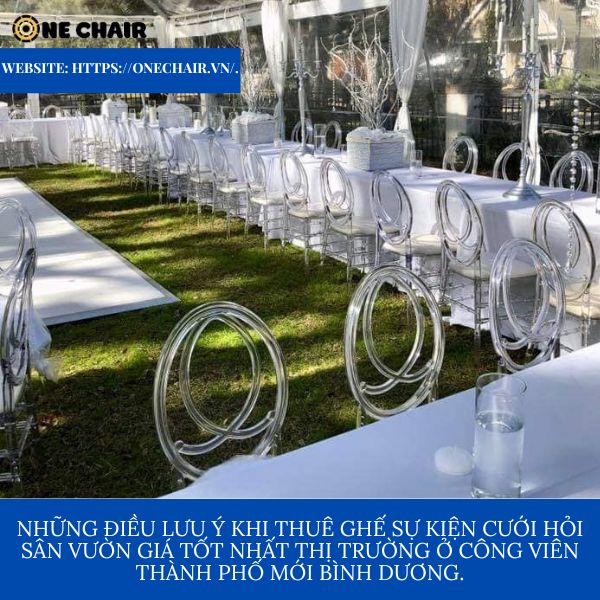 Hình 2: ONE CHAIR cho thuê ghế sự kiện tiệc cưới hỏi sân vườn tại Bình Dương.