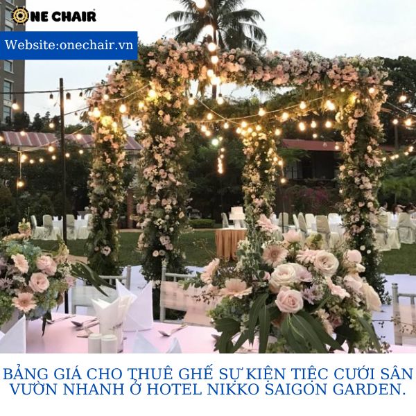 Hình 1: Hotel Nikko Saigon Garden địa điểm tổ chức tiệc cưới sân vườn lý tưởng.