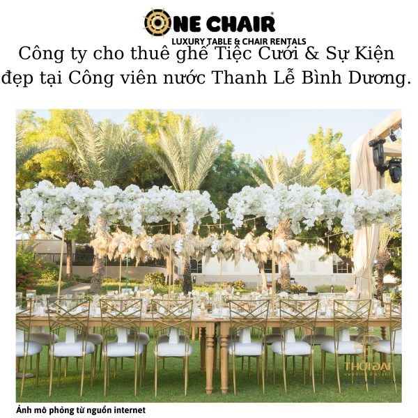 Hình 7: ONE CHAIR cho thuê ghế tiệc cưới chameleon tắc kè hoa thiết kế đẹp tại Bình Dương.