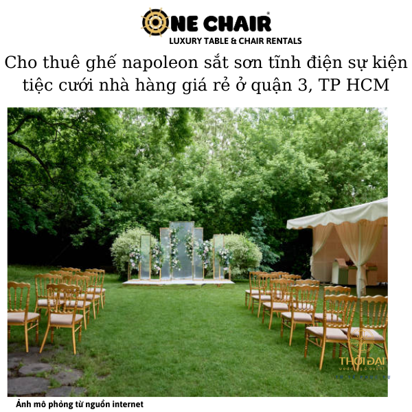 Hình 6: Cho thuê ghế sự kiện tiệc cưới nhà hàng cao cấp.