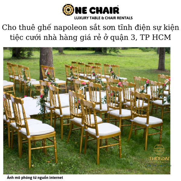 Hình 7: Cho thuê ghế sự kiện tiệc cưới nhà hàng cao cấp tại quân 3 TP. HCM
