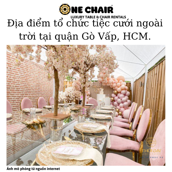 Hình 1: ONE CHAIR công ty cho thuê ghế sự kiện louis mạ vàng cao cấp tại quận Gò Vấp, HCM.
