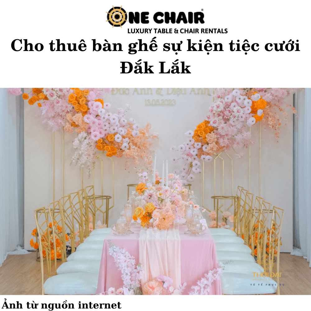Hình 14: Cho thuê bàn ghế gia tiên sự kiện tiệc cưới giá tốt Đắk Lắk.