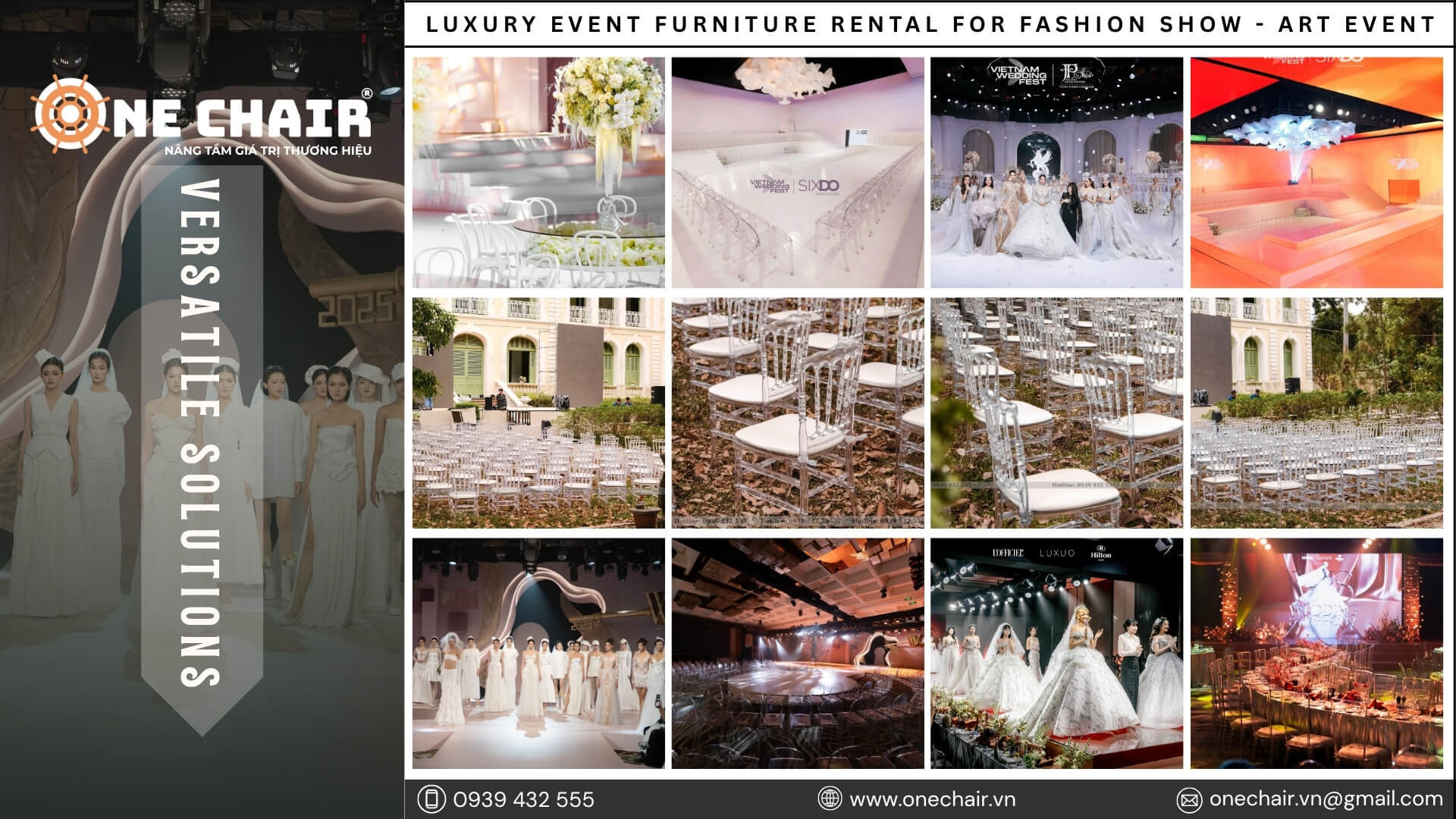 thuê bàn ghế trọn gói cho sự kiện fashion show tại tphcm 2