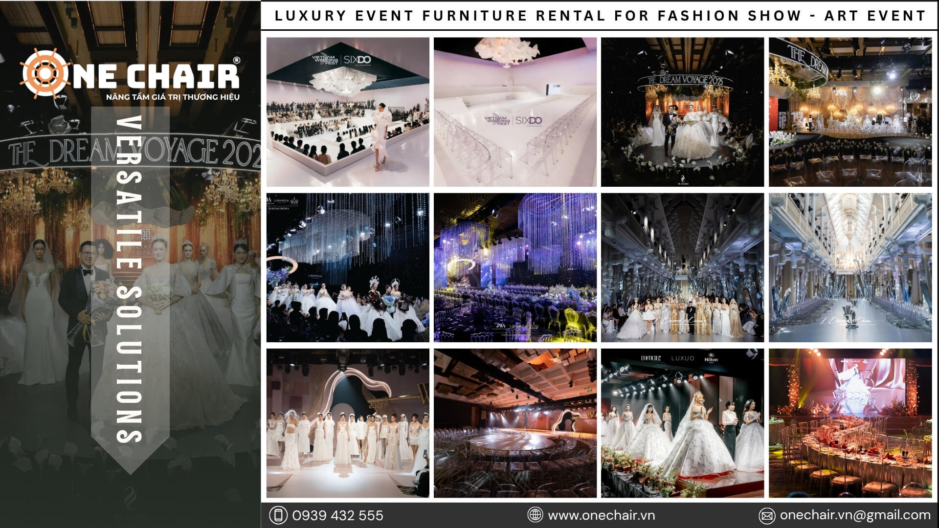 thuê bàn ghế trọn gói cho sự kiện fashion show tại tphcm 