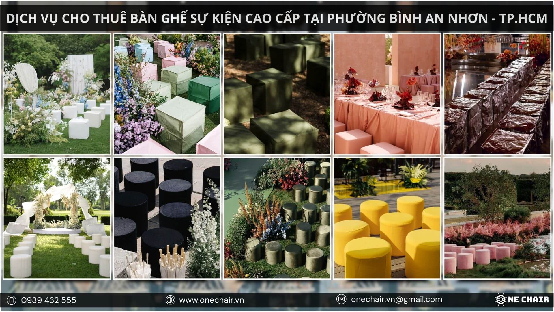 Hình 11: Ghế sự kiện Don mang phong cách tối giản và thanh lịch, phù hợp với các sự kiện chuyên nghiệp.