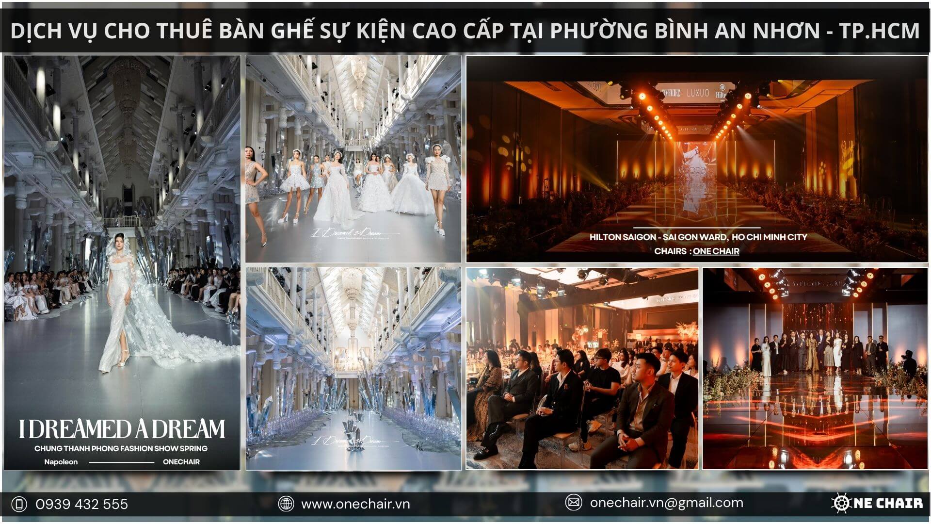 Hình 13: One Chair cung cấp ghế sự kiện sang trọng cho các buổi fashion show.