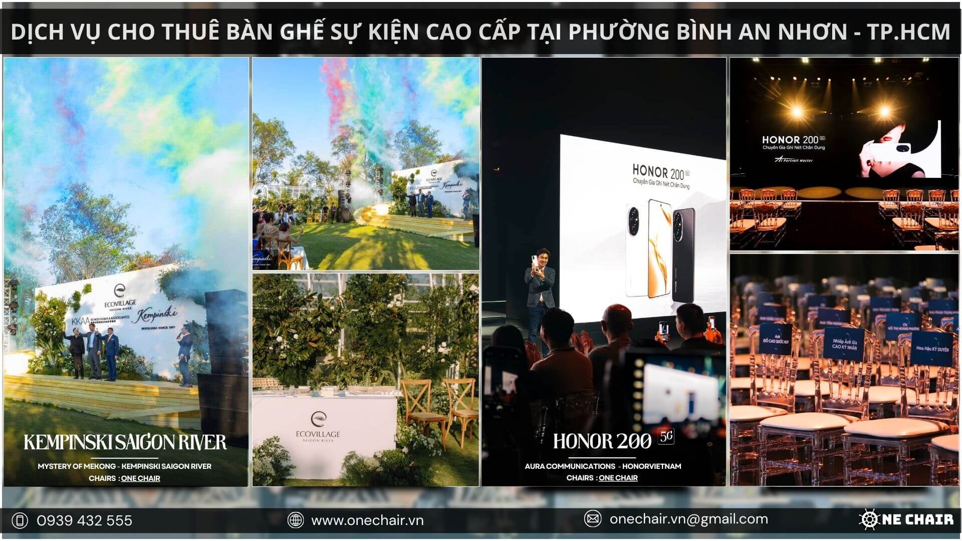 Hình 15: Bàn ghế sự kiện cao cấp cho lễ ra mắt sản phẩm và khánh thành.