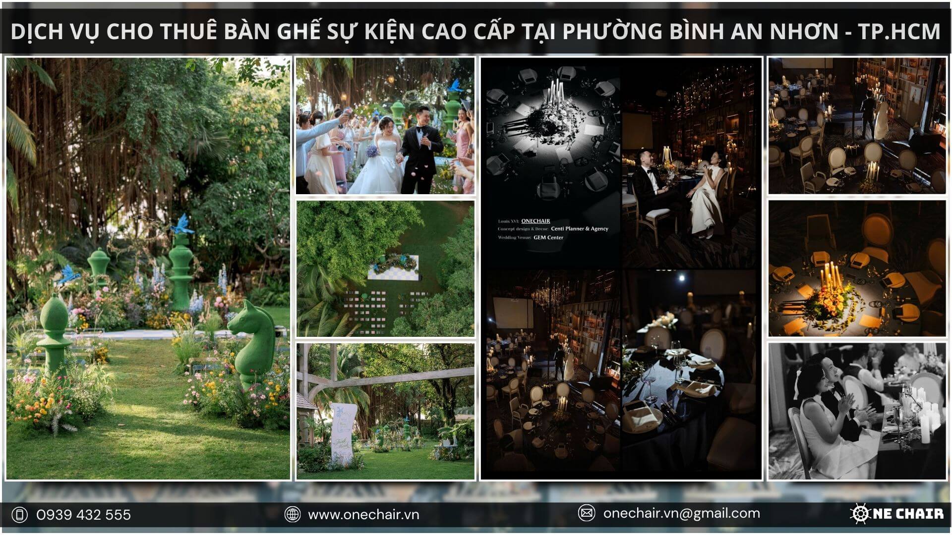 Hình 16: Bàn ghế sự kiện sang trọng cho tiệc cưới thượng lưu.
