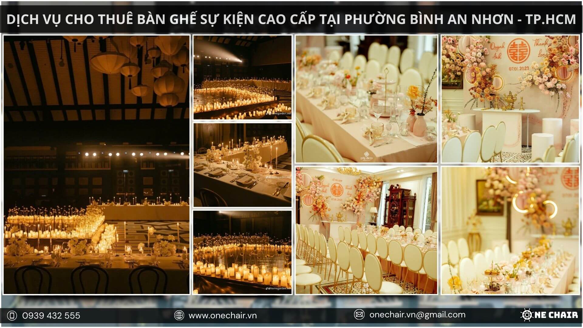Hình 18: Bàn ghế sự kiện ấm cúng cho các buổi tiệc gia đình thân mật.