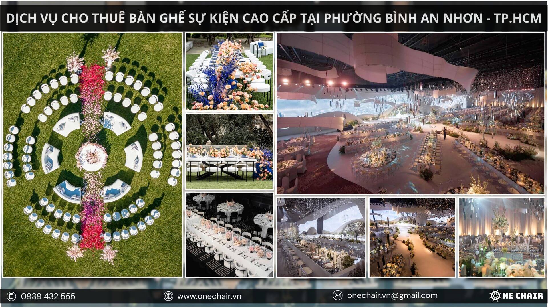 Hình 4: Sản phẩm và dịch vụ cho thuê bàn ghế sự kiện tại One Chair đảm bảo chất lượng chuyên nghiệp.