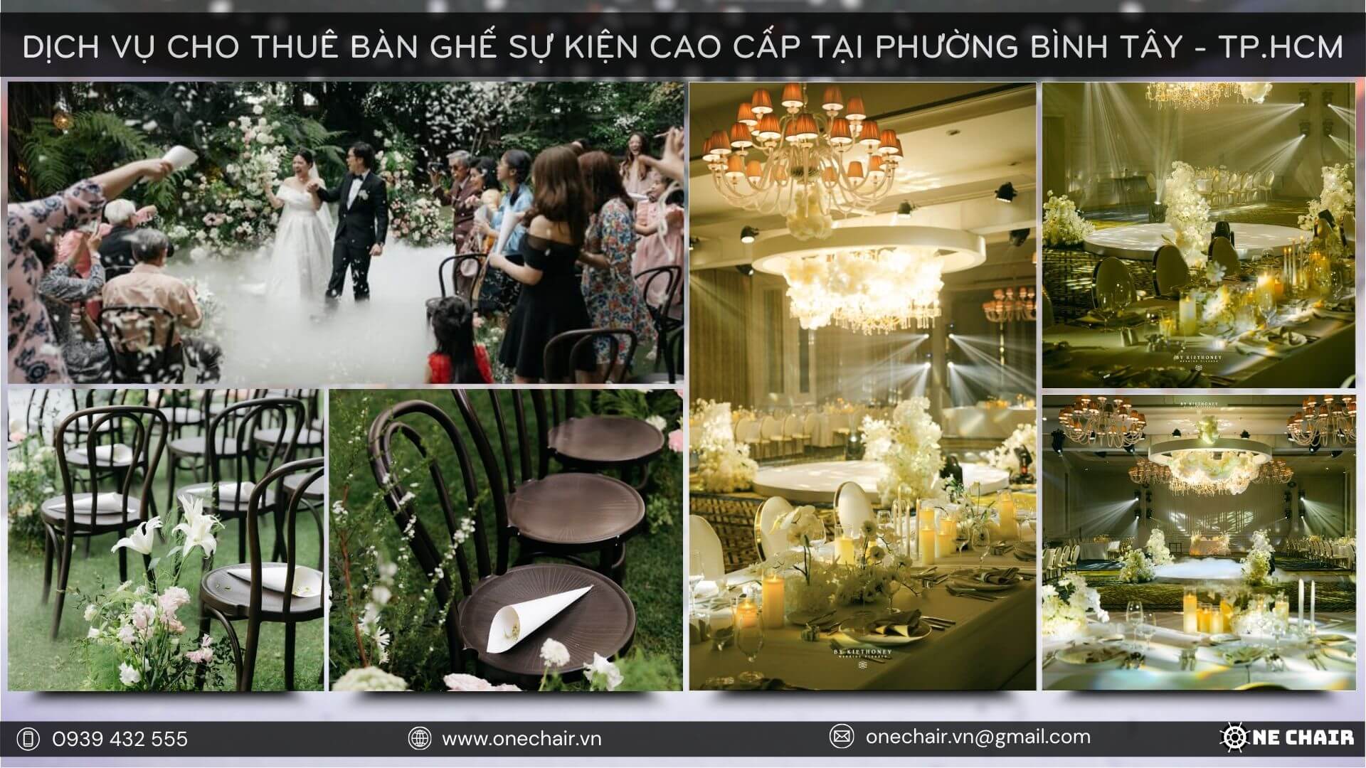 One Chair cung cấp bàn ghế phù hợp để kể câu chuyện sự kiện