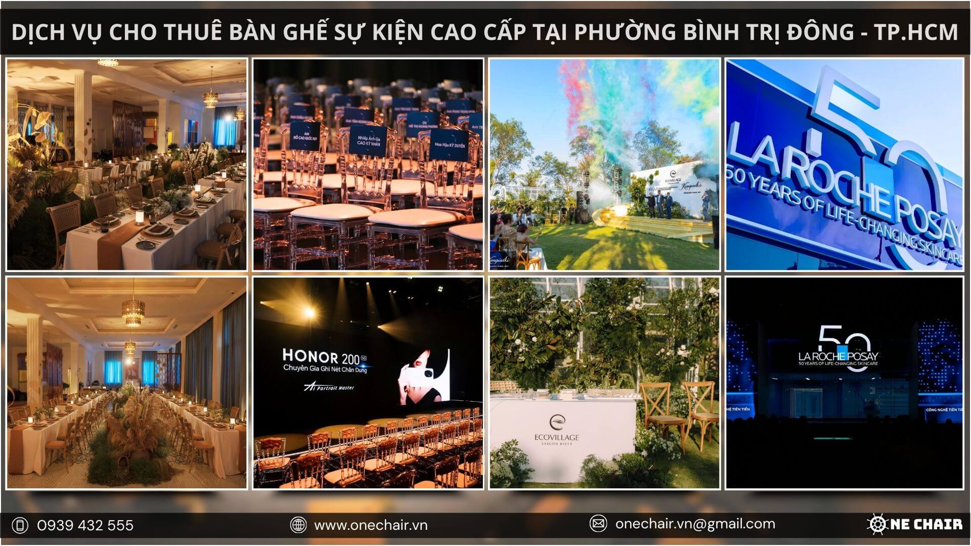 Hình 18: Bàn ghế sự kiện cho lễ ra mắt sản phẩm và khánh thành, tạo dấu ấn độc quyền.