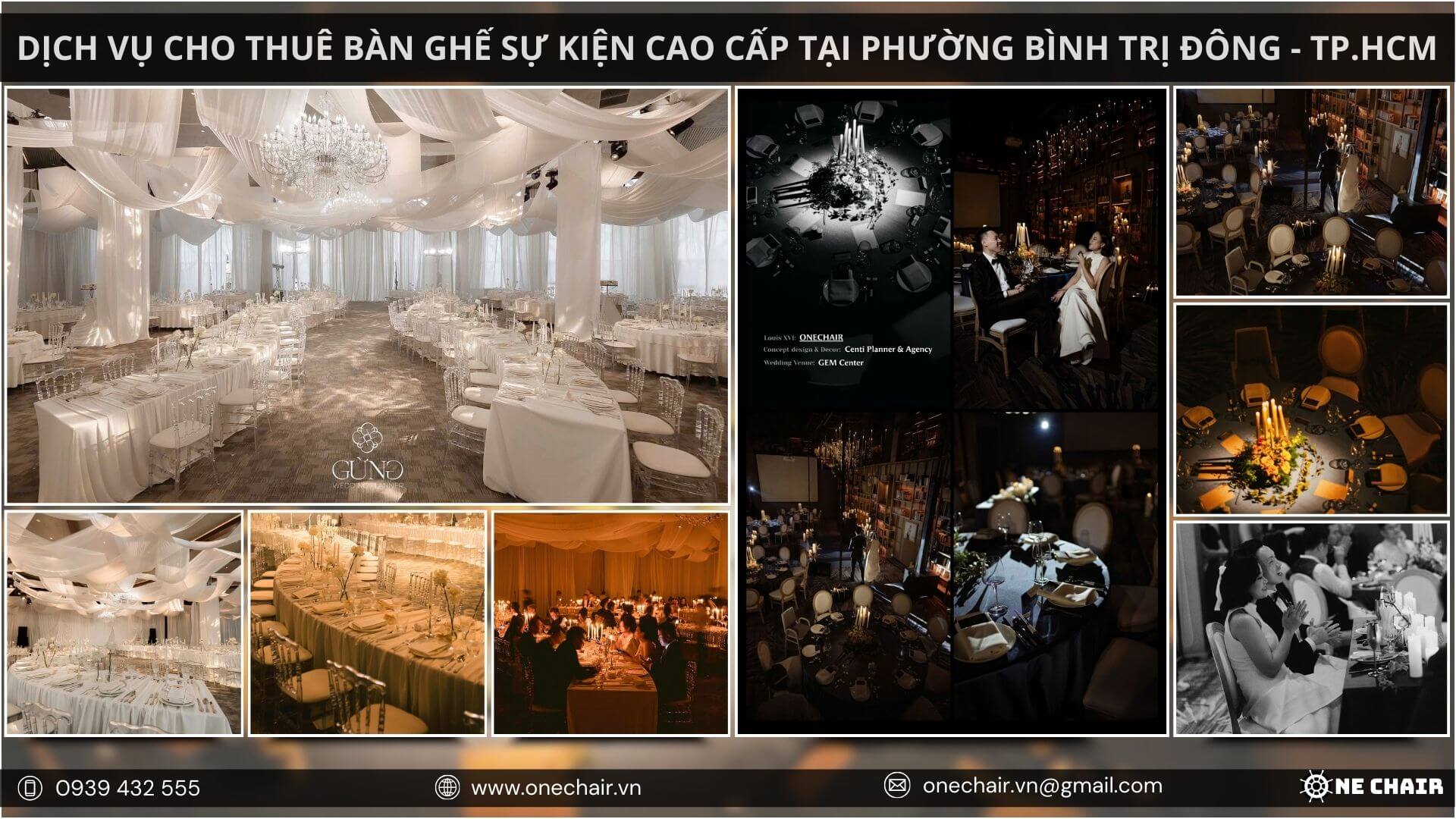 Hình 1: Nội thất sự kiện cao cấp, sang trọng tại Thành phố HCM.