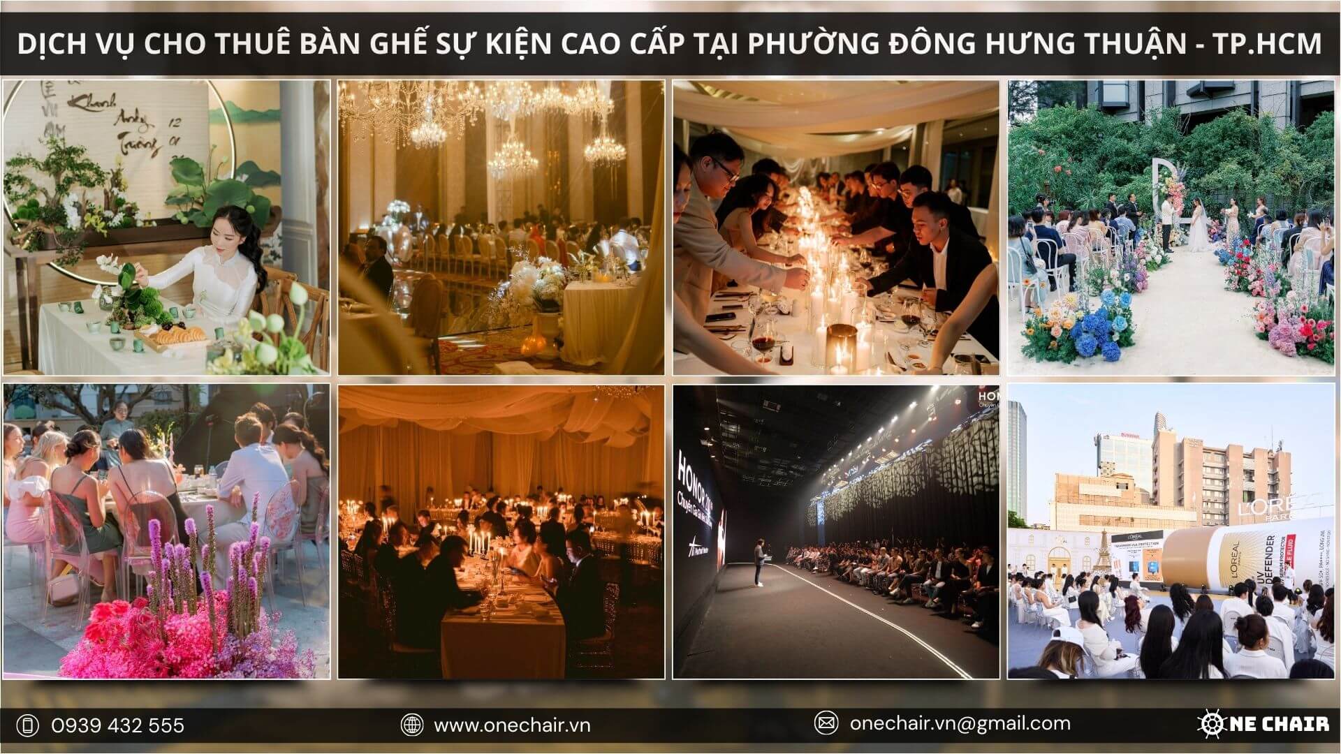 Chất lượng bàn ghế sự kiện nâng tầm không gian sự kiện tại TP.HCM.