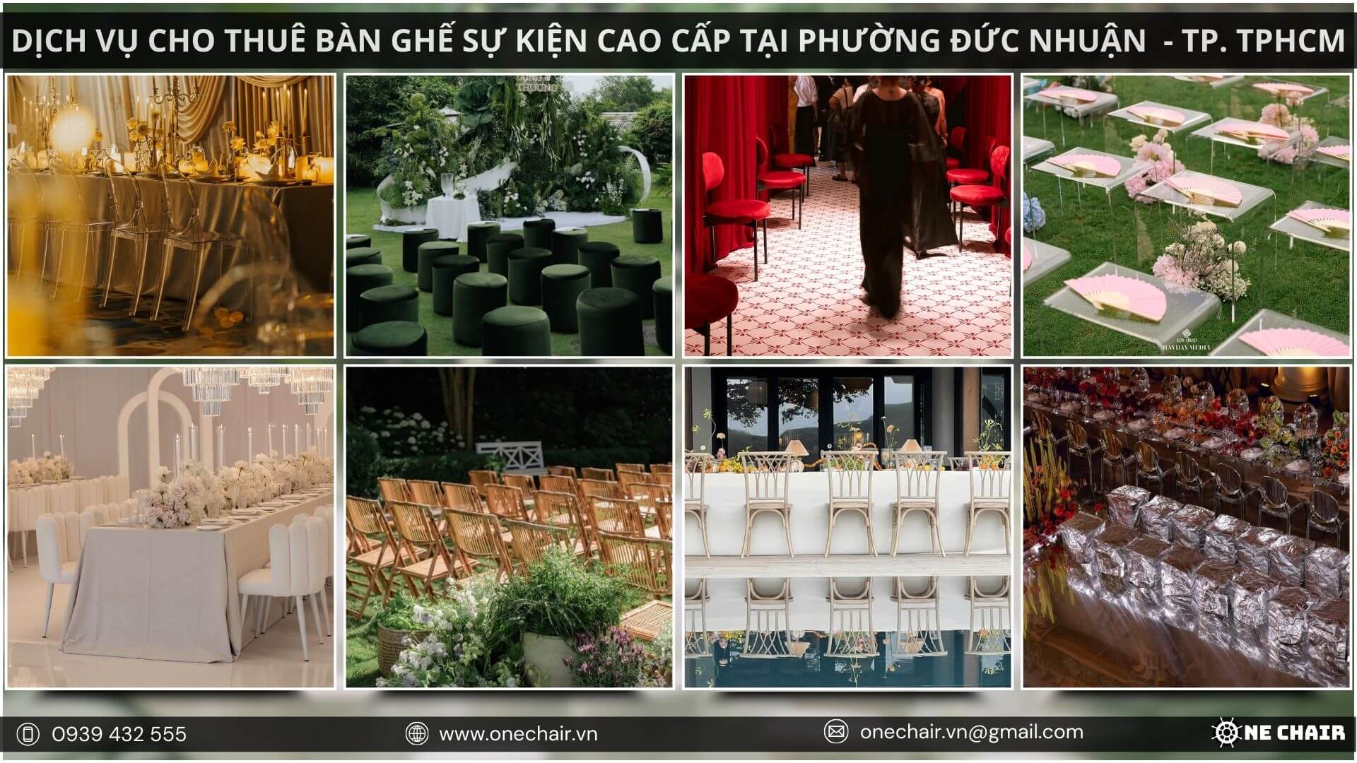 Hình 10: Các mẫu ghế sự kiện theo xu hướng thời thượng tại TP.Hồ Chí Minh.