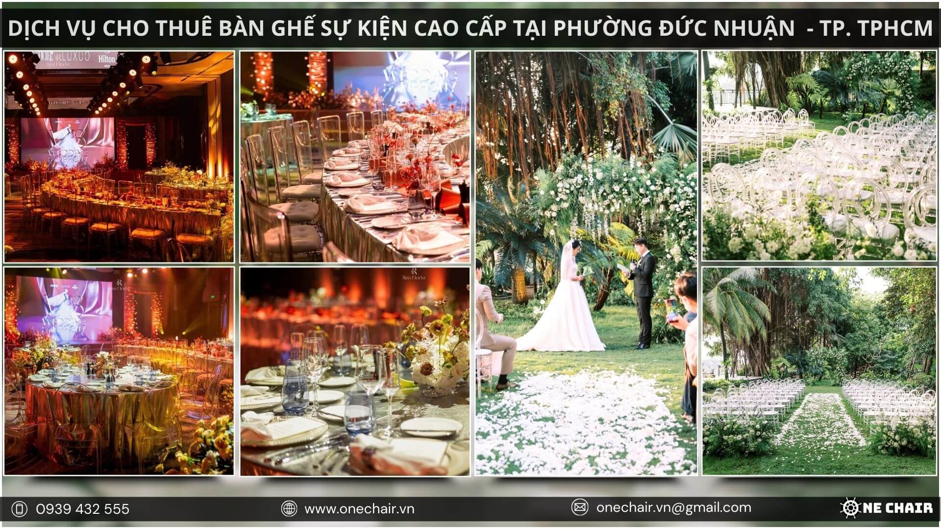 Hình 12: One Chair, đơn vị cung cấp dịch vụ bàn ghế sự kiện cao cấp uy tín tại quận Phú Nhuận.