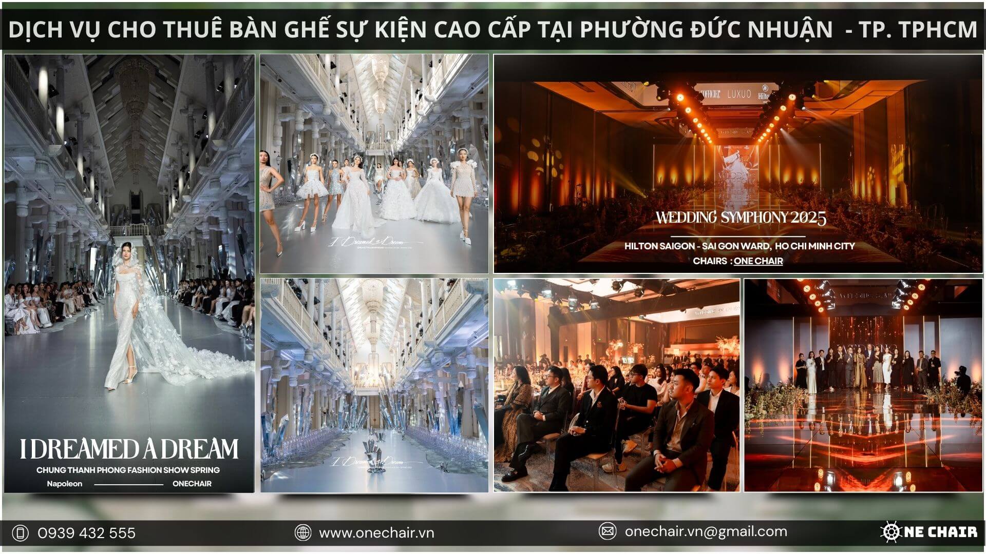 Hình 17: Cung cấp bàn ghế sự kiện cho các buổi trình diễn thời trang tại Thành Phố Hồ Chí Minh.
