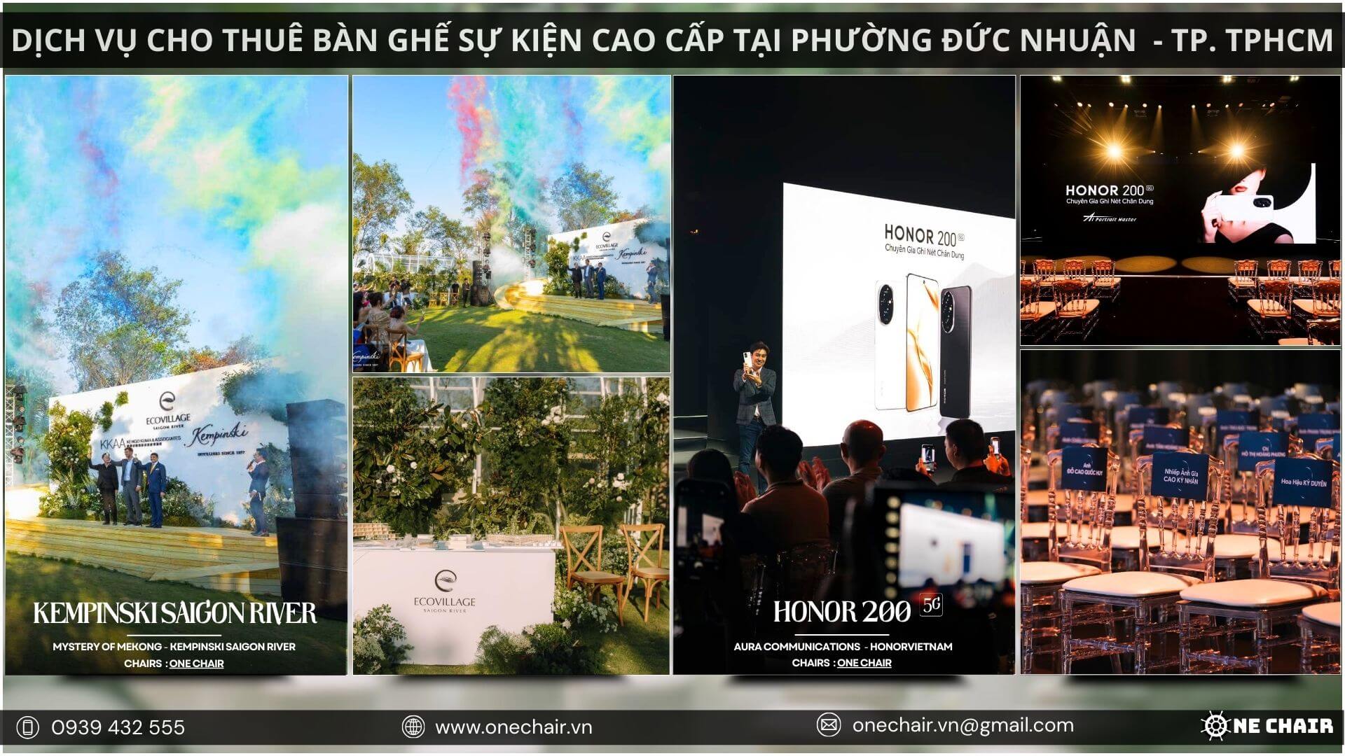 Hình 20: Bàn ghế sang trọng cho các sự kiện ra mắt sản phẩm và khánh thành tại TP.Hồ Chí Minh