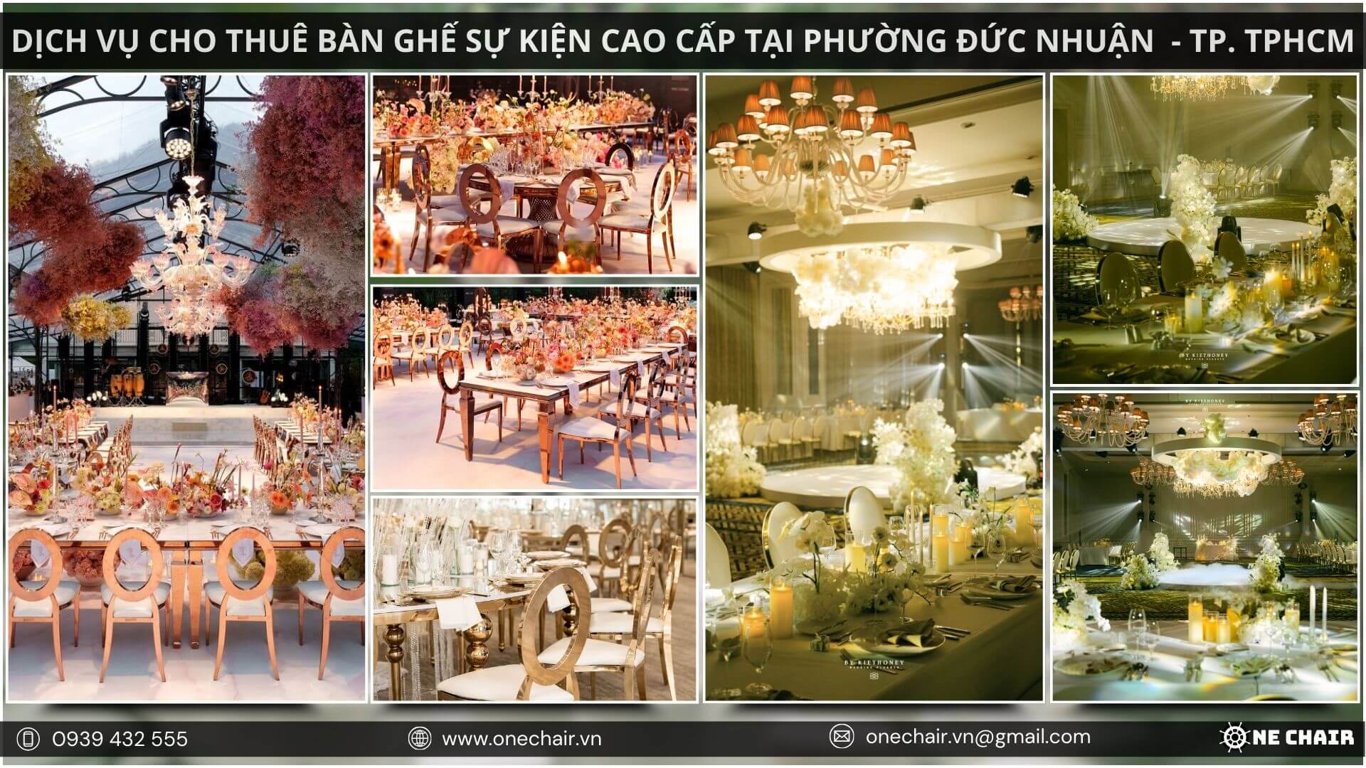 Hình 7: Các mẫu ghế sang trọng, cao cấp cho sự kiện tại quận Phú Nhuận, Thành phố Hồ Chí Minh.