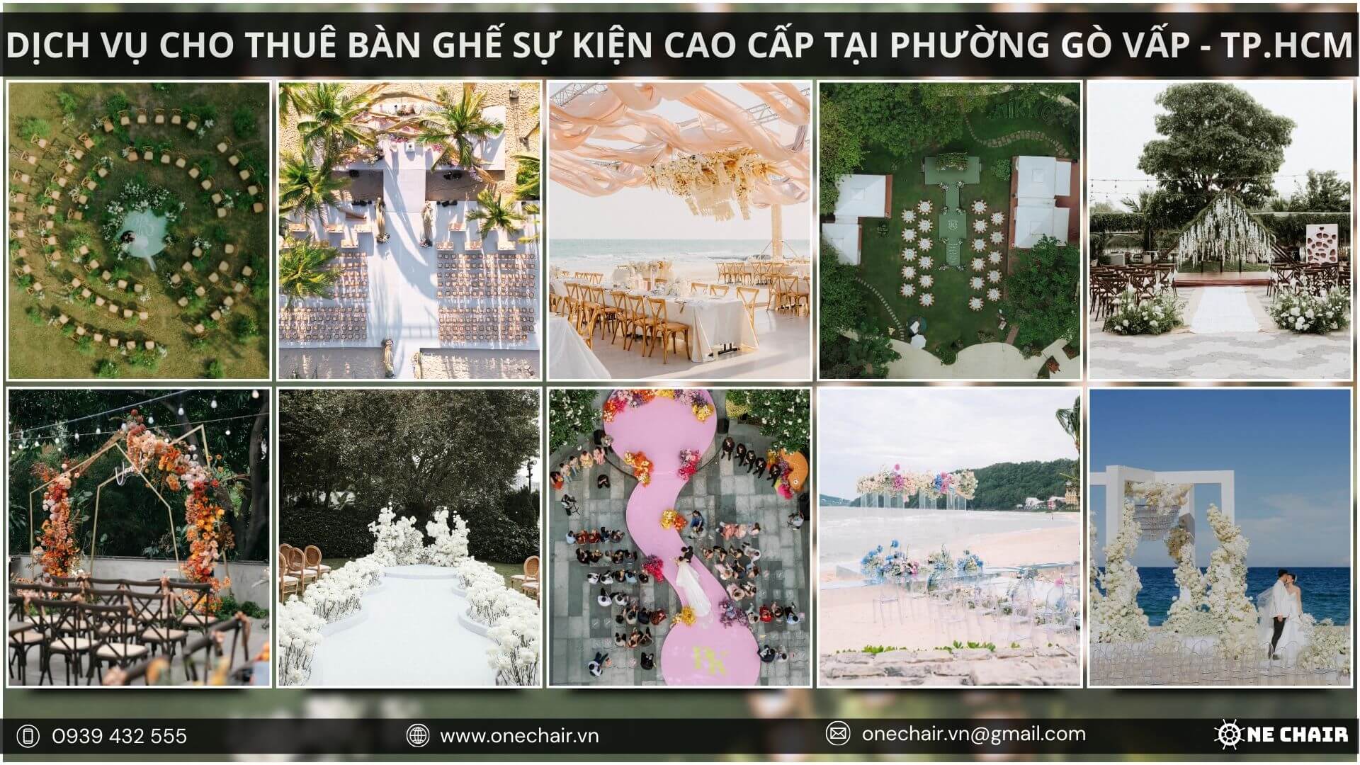 Hình 12: Nội thất sự kiện ngoài trời, bền bỉ và thẩm mỹ cao