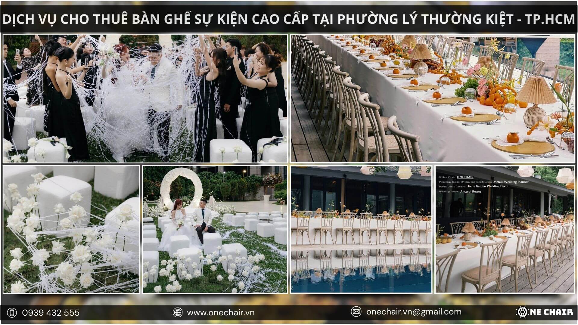 Hình 13: One Chair, thương hiệu dẫn đầu trong lĩnh vực cho thuê bàn ghế sự kiện tại TP. Hồ Chí Minh.
