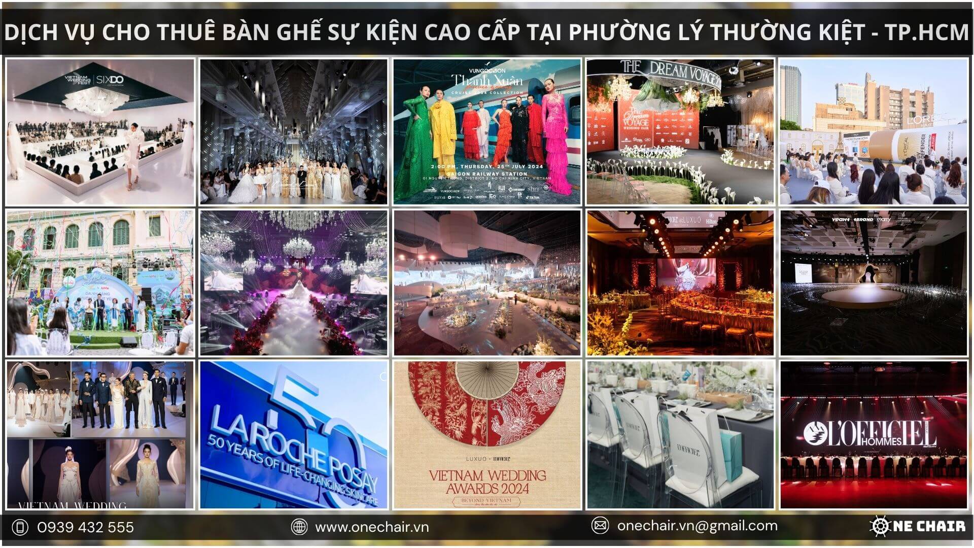 Hình 16: Bàn ghế sự kiện cao cấp, chất lượng quốc tế từ One Chair.