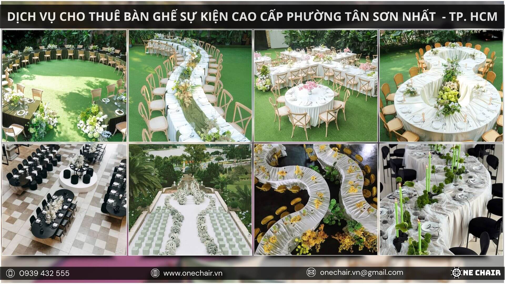 Hình 13: Bàn ghế tiệc tất niên được sắp đặt ấm cúng, sang trọng tại một nhà hàng ở TP.Hồ Chí Minh.