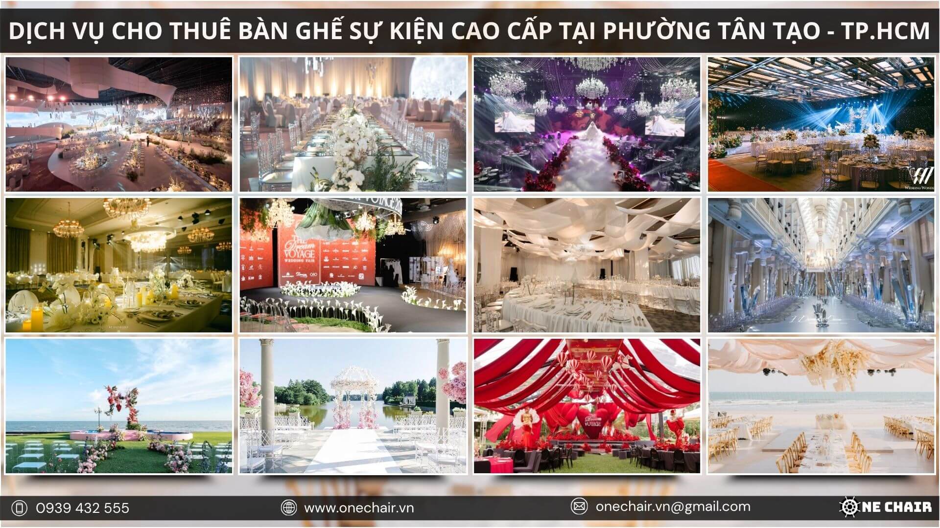 Hình 13: One Chair - đơn vị dẫn đầu thị trường cho thuê nội thất sự kiện tại TP.HCM.