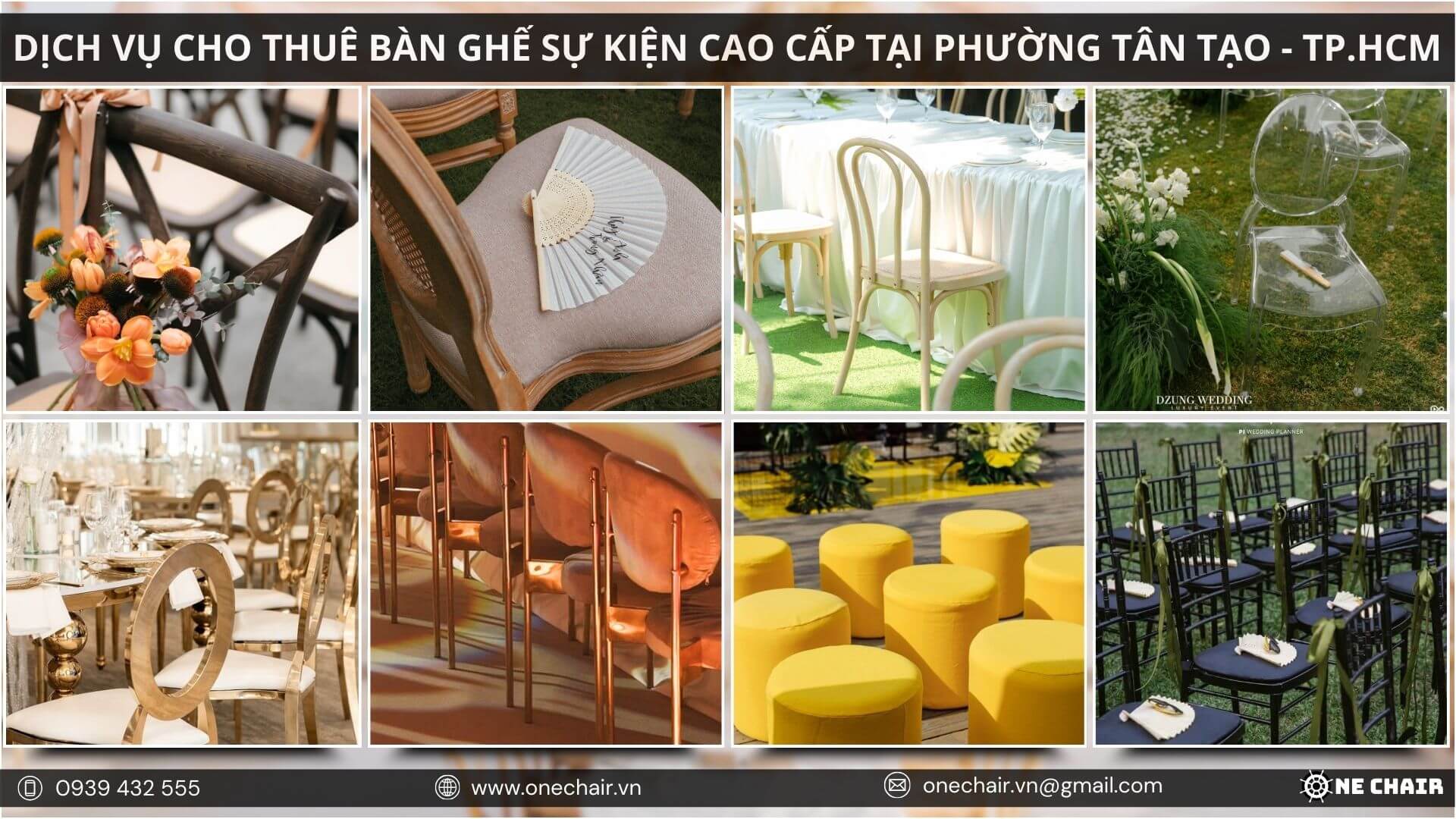 Hình 16: Bàn ghế sự kiện nhập khẩu cao cấp, chất lượng hàng đầu tại TP.HCM.
