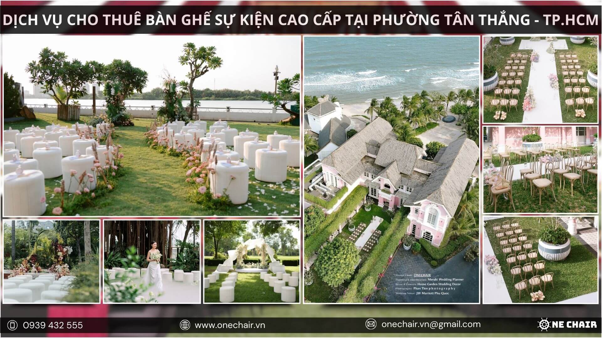 Hình 1: Không gian sự kiện sang trọng dành cho phường Tân Thắng với bàn ghế thiết kế cao cấp