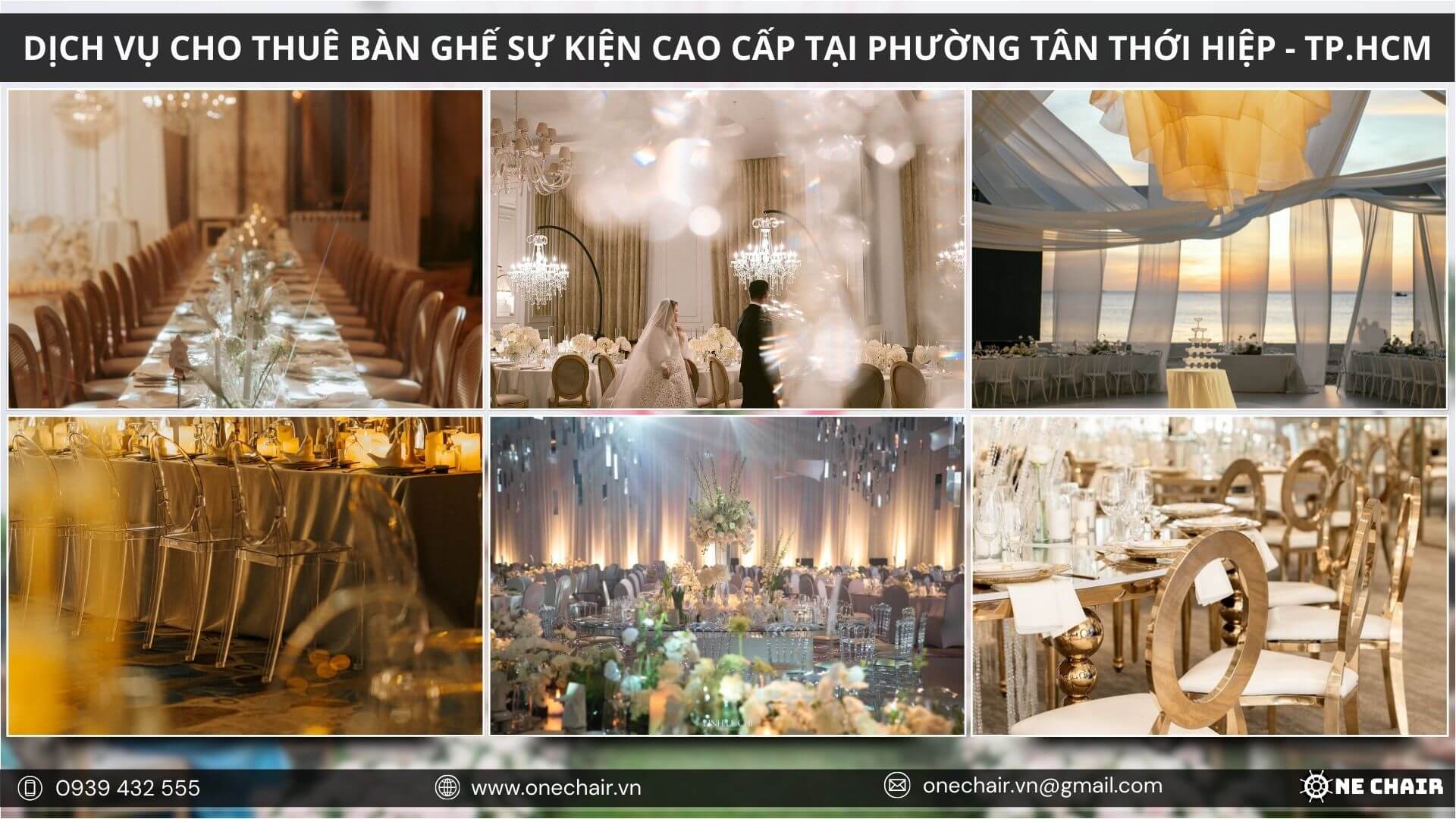 Bàn ghế sự kiện luôn trong tình trạng hoàn hảo, như mới.