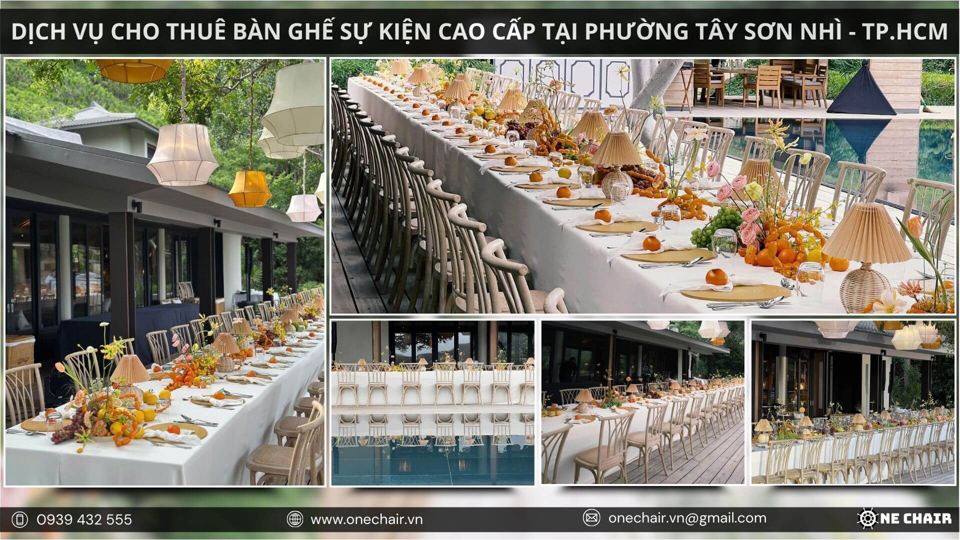 Hình 1: Giải pháp bàn ghế sự kiện bền vững tại Thành phố Hồ Chí Minh.