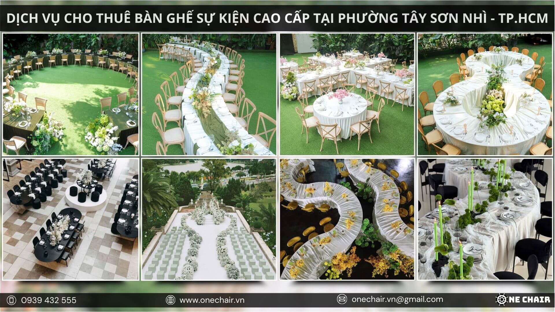 Hình 21: Chọn One Chair để có sự an tâm tuyệt đối cho sự kiện tại Thành phố Hồ Chí Minh.