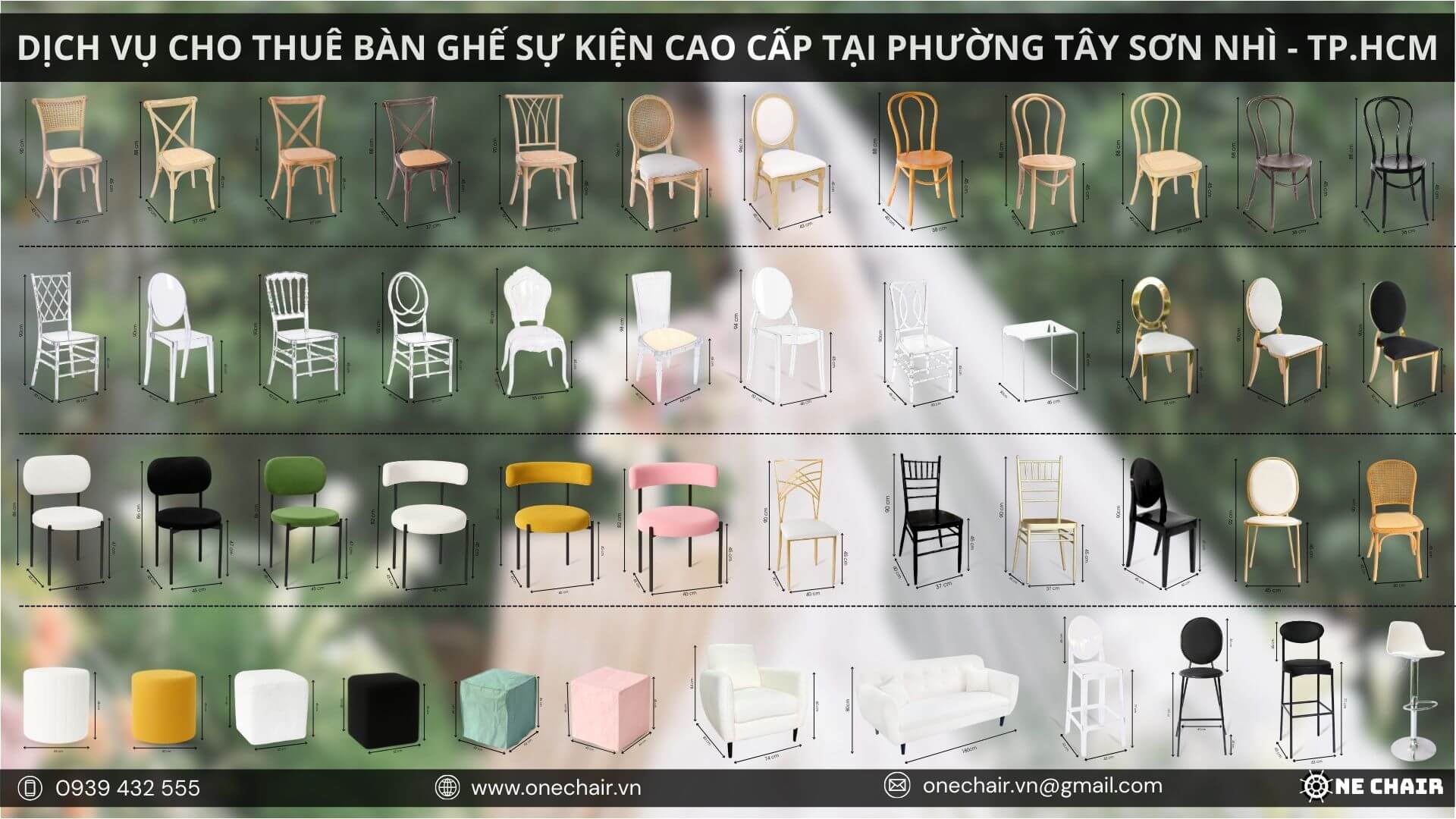 Hình 7: Khám phá bộ sưu tập bàn ghế sự kiện đa phong cách tại Thành phố HCM.