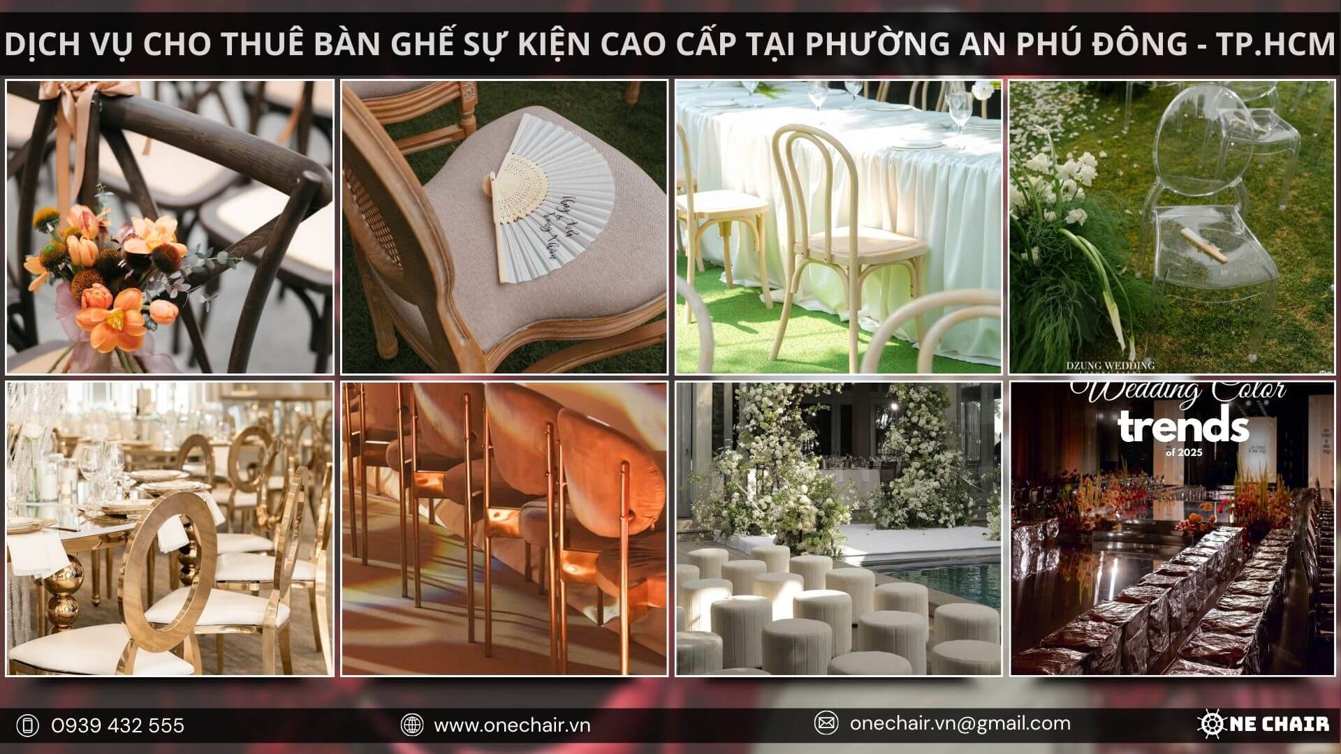 Bàn ghế sự kiện chất lượng cao của One Chair.