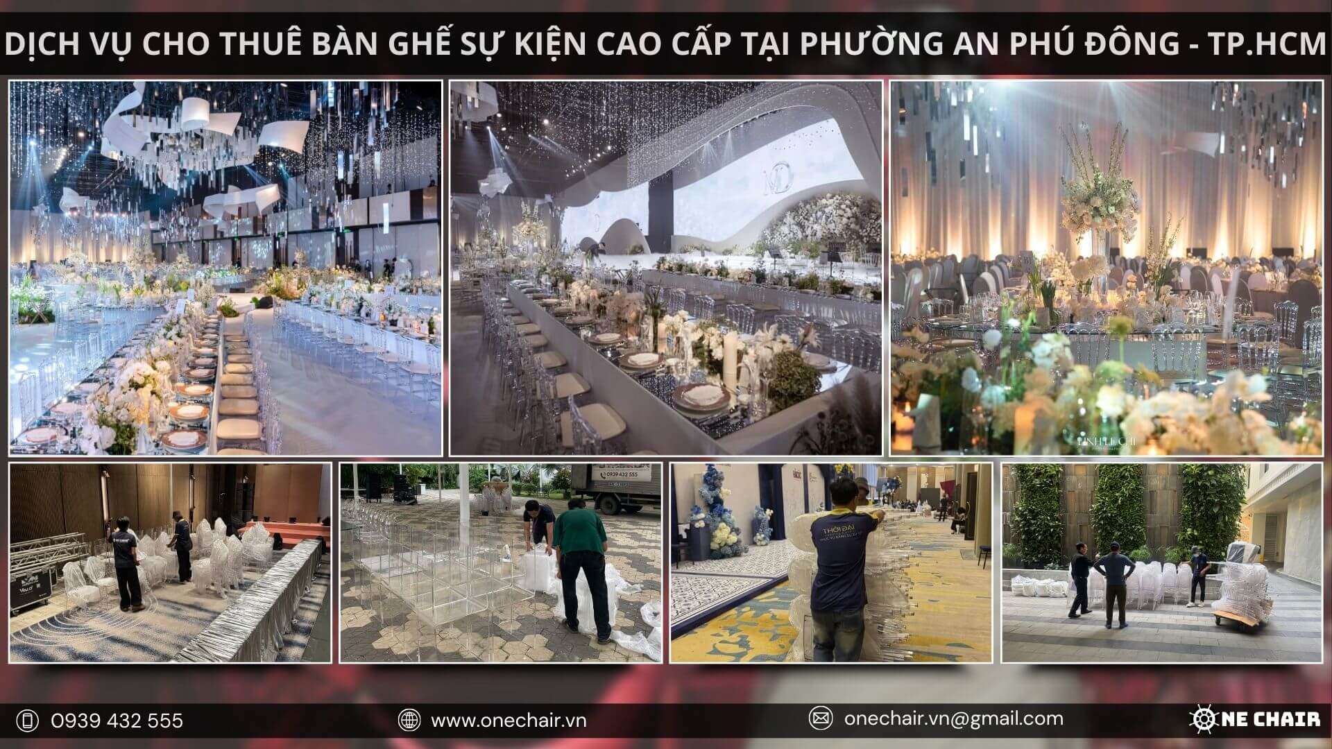 Đội ngũ One Chair làm việc tại những sự kiện chuyên nghiệp.