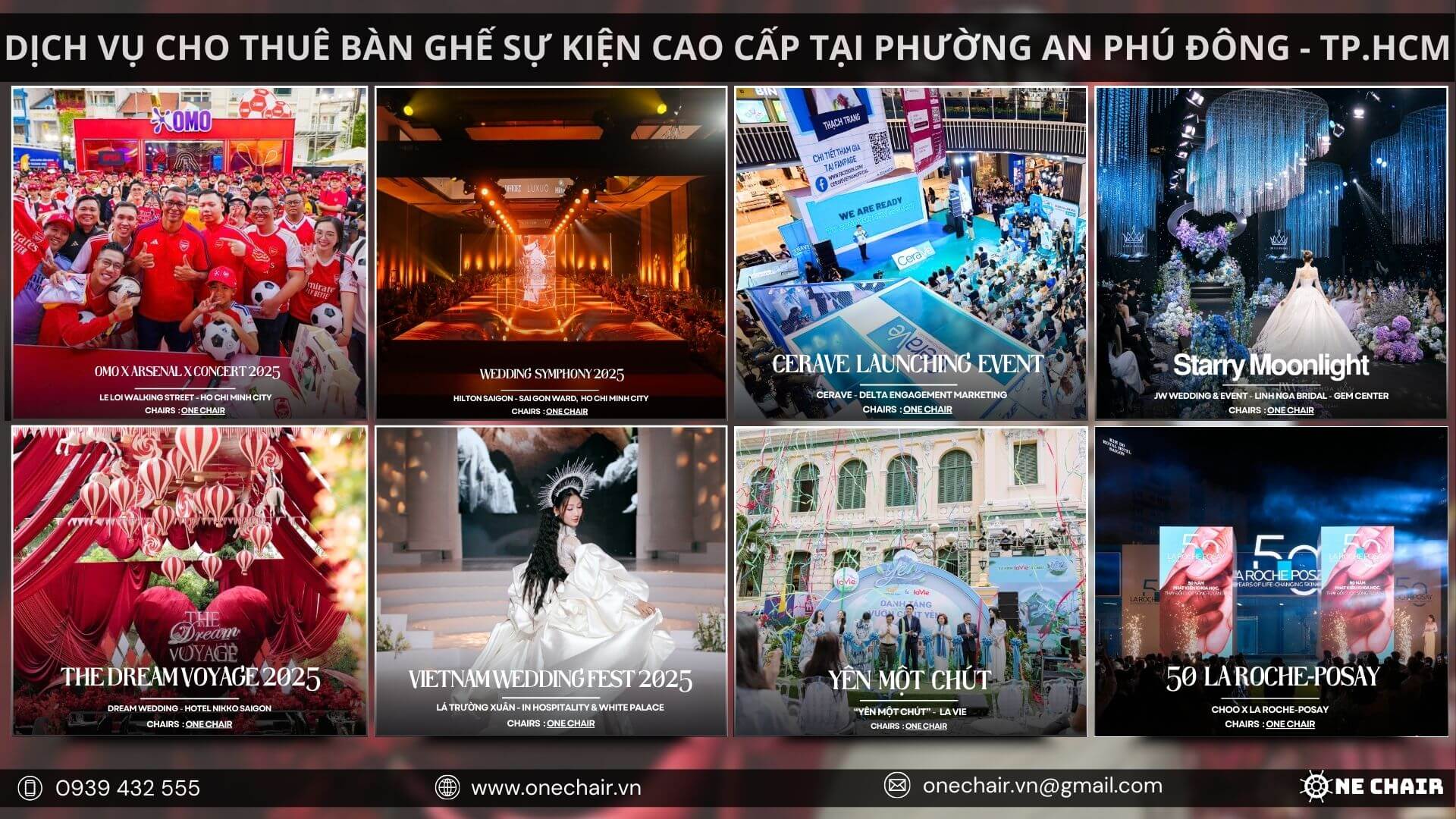 Những sự kiện thành công với bàn ghế của One Chair.
