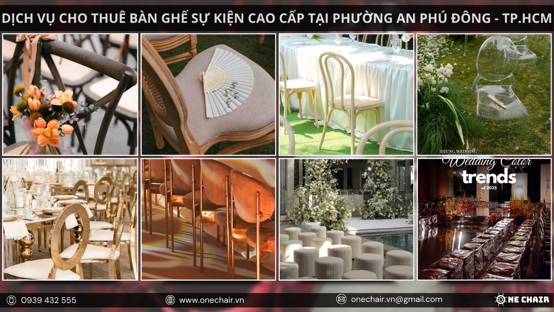 Nội thất sự kiện cao cấp từ One Chair.