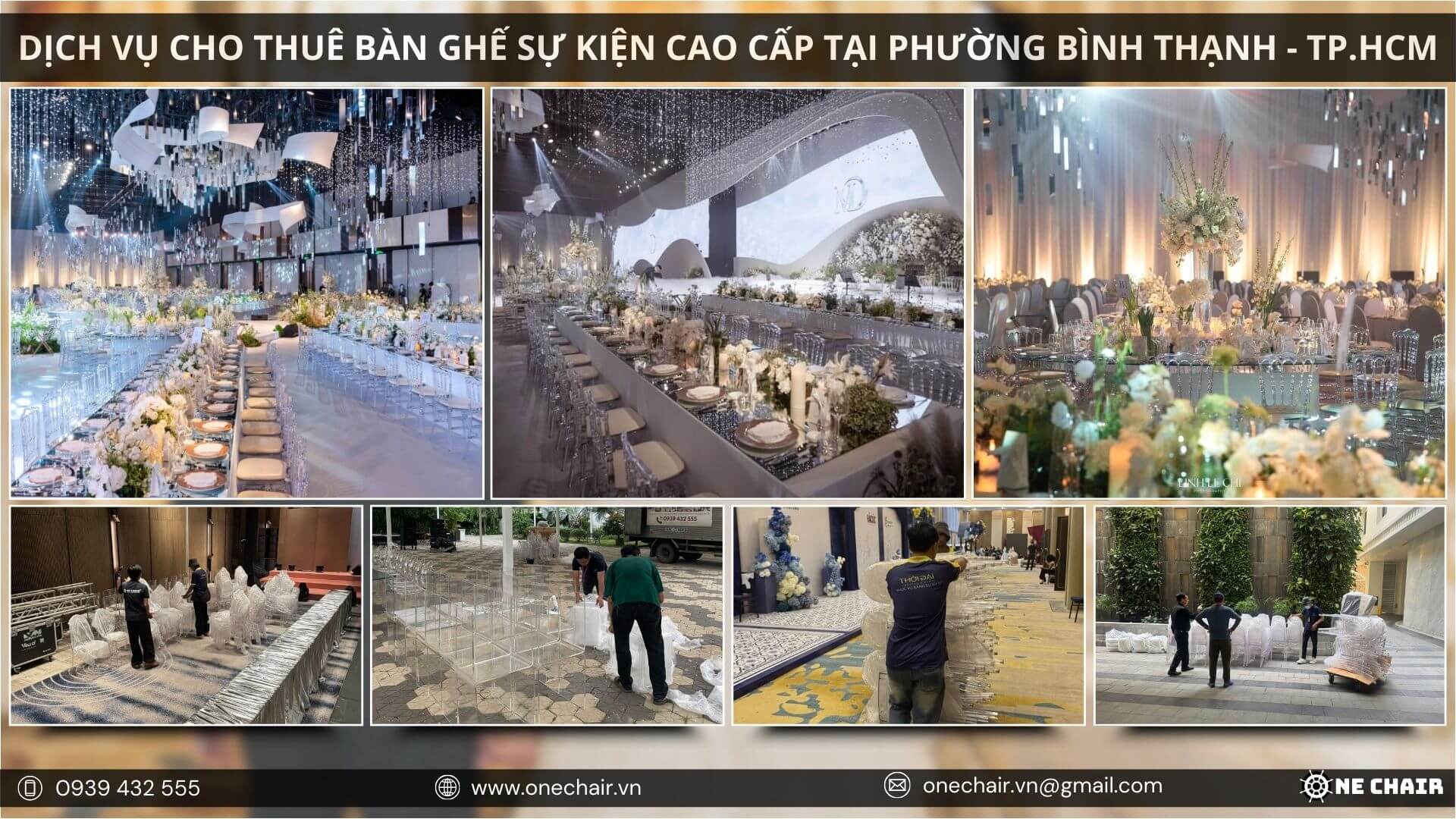 Hình 13: Đội ngũ One Chair cung cấp dịch vụ cho thuê nội thất sự kiện trọn gói, chuyên nghiệp.