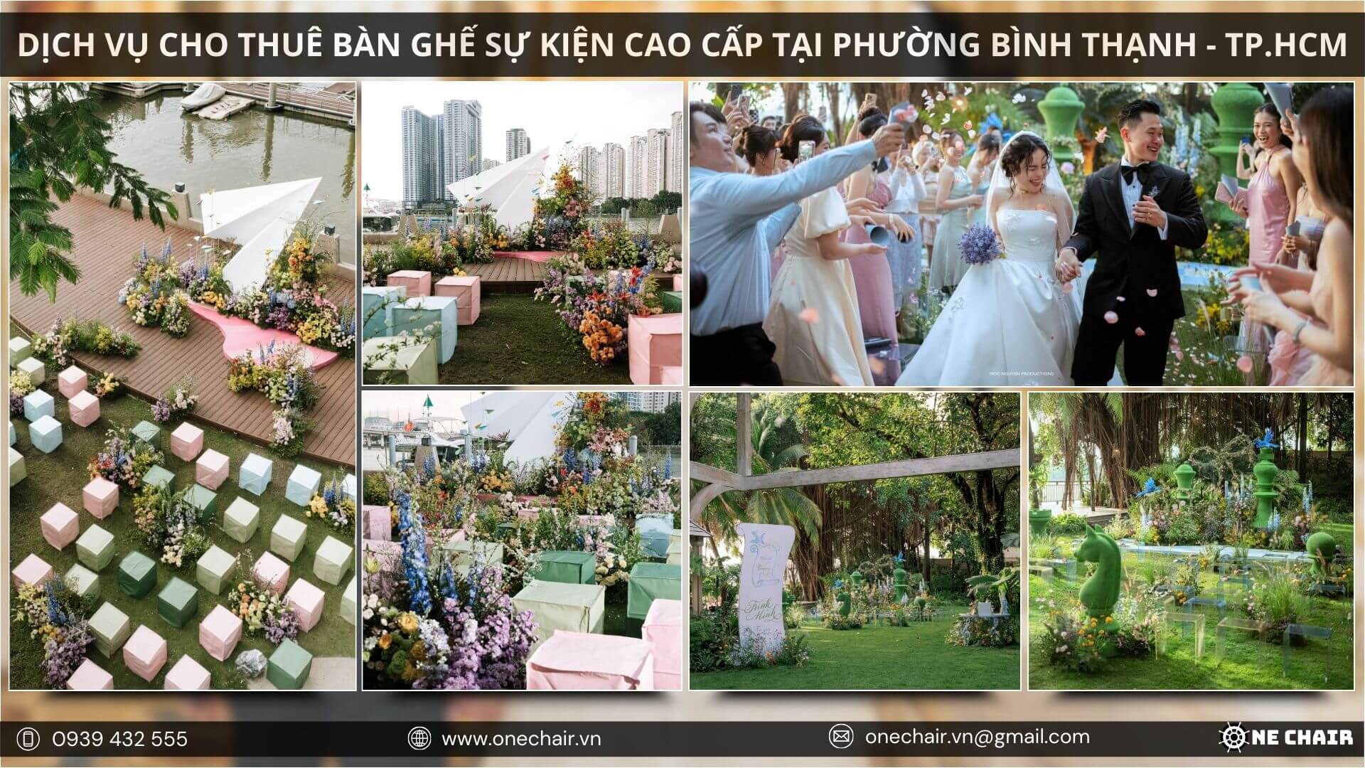 Hình 6: Các mẫu bàn ghế và nội thất sự kiện bền vững, thân thiện với môi trường theo xu hướng Sustainable Luxe.