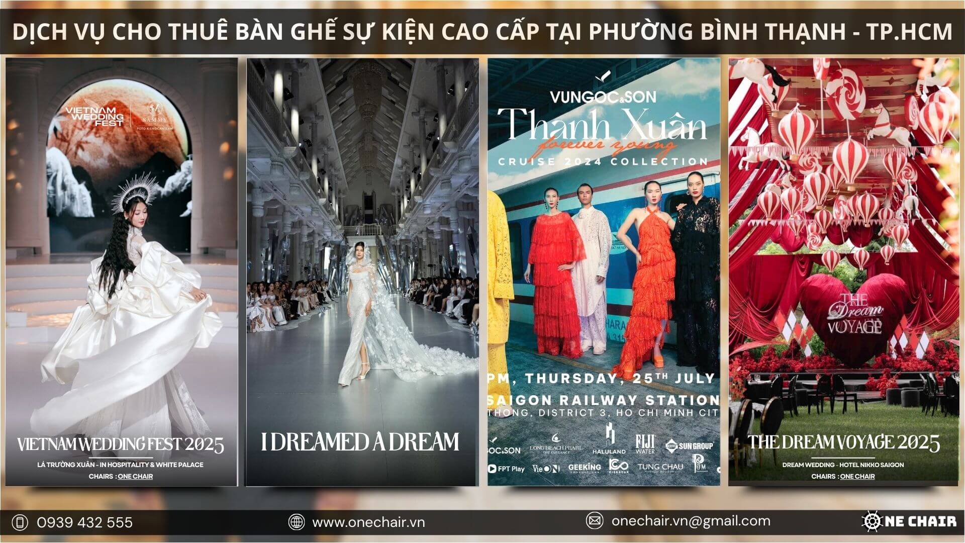 Hình 7: One Chair, đơn vị tiên phong cho thuê nội thất sự kiện chuyên nghiệp tại Thành phố Hồ Chí Minh.